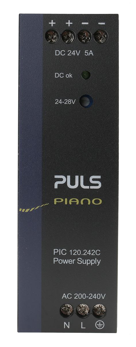 Produktfoto 1 von PULS PIANO Switch-Mode DIN-Schienen Netzteil 120W, 230V ac, 24V dc / 5A