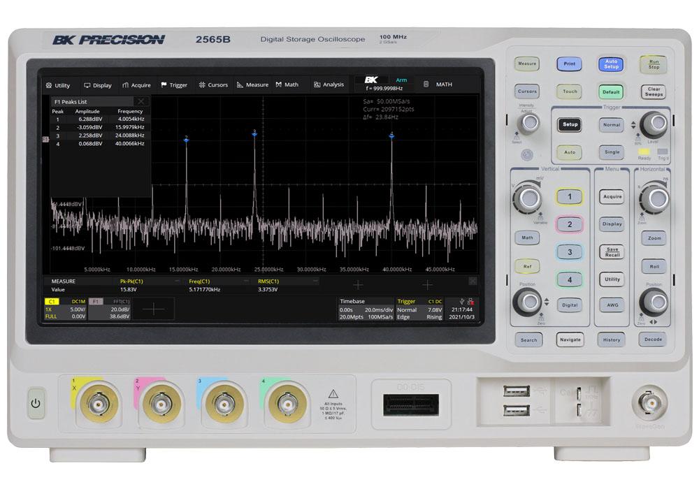 Produktfoto 1 von BK Precision BK2565B Speicher Tisch Oszilloskop 4-Kanal Analog 100MHz