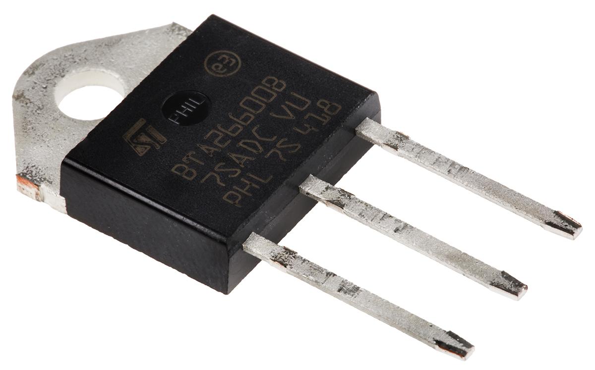 STMicroelectronics TRIAC 25A TOP3 THT Gate Trigger 1.3V 100mA, 600V, 600V 3-Pin