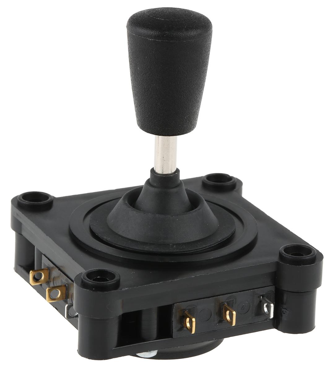 Produktfoto 1 von APEM Joystick, 2-Achsen Tastend, 250V ac / 6 A @ 250 V ac, IP 65 Griff Typ Konisch