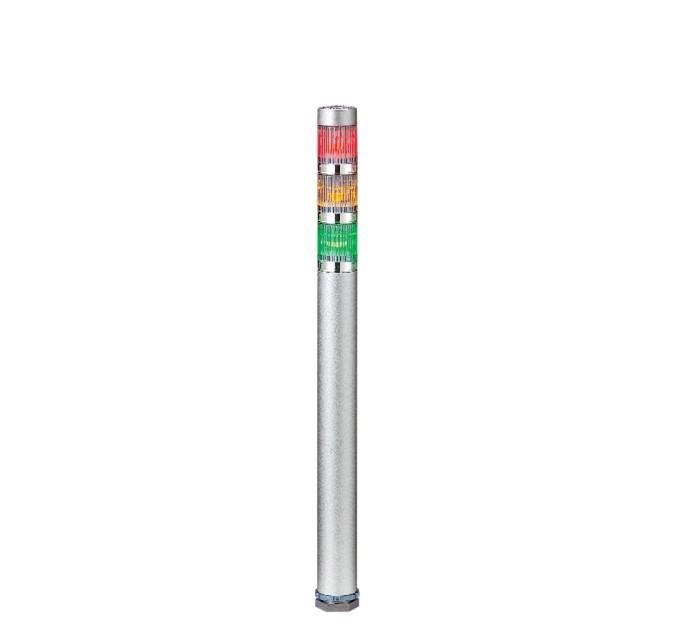 Produktfoto 1 von Patlite ME LED Signalturm 3-stufig Linse Klar LED Rot/Gelb/Grün + Dauer 300mm Multifunktion