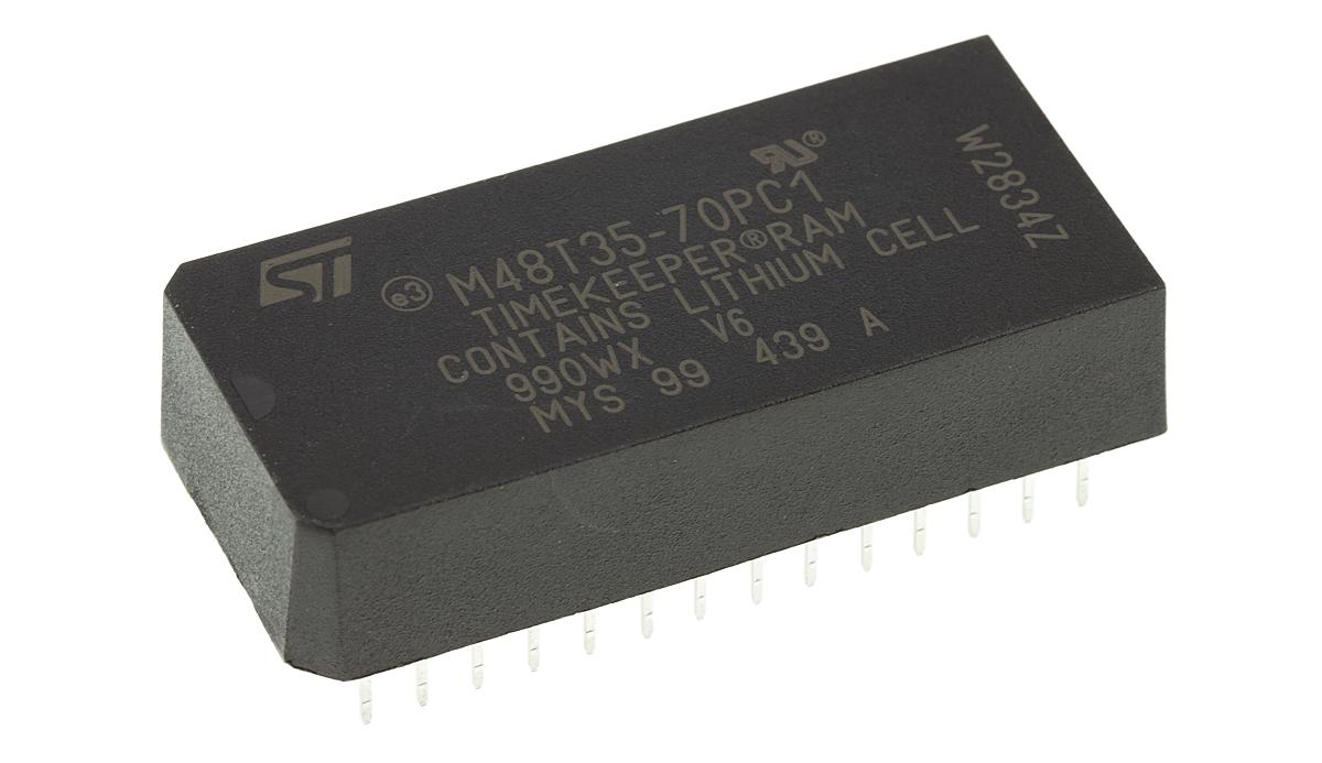 Produktfoto 1 von STMicroelectronics NVRAM 32kbit 32K x 8 bit Parallel 70ns THT, PCDIP 28-Pin 39.98 x 18.34 x 8.89mm