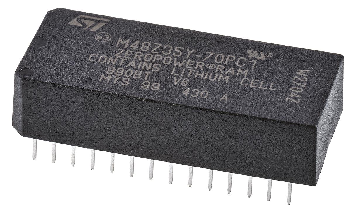 Produktfoto 1 von STMicroelectronics NVRAM 256kbit 32K x 8 Bit Parallel 70ns THT, PCDIP 28-Pin 39.98 x 18.34 x 8.89mm