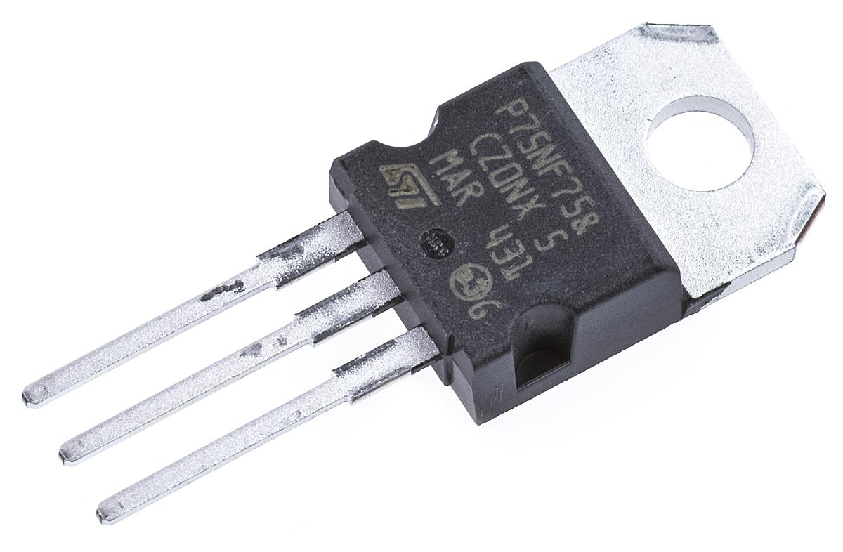 Produktfoto 1 von STMicroelectronics STripFET II STP75NF75 N-Kanal, THT MOSFET 75 V / 80 A 300 W, 3-Pin TO-220