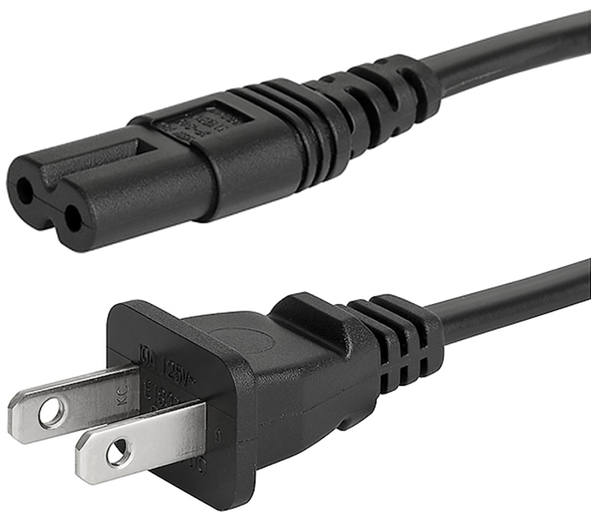 Produktfoto 1 von Schurter Netzkabel, A IEC C7 / Buchse, B US-Stecker Typ A / Stecker, 7 A, 4m Schwarz, 125 V