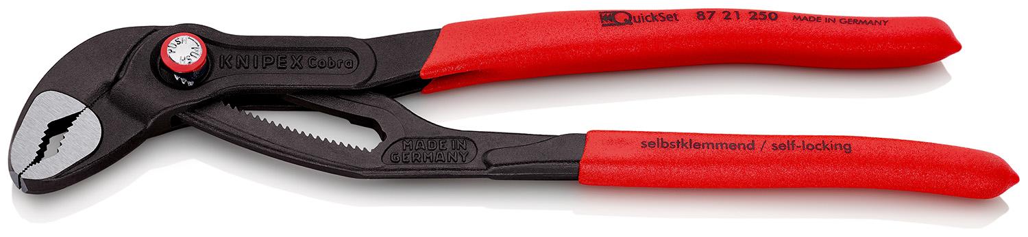 Knipex Cobra® QuickSet Wasserpumpenzange / Backen 50mm, gebogen 250 mm