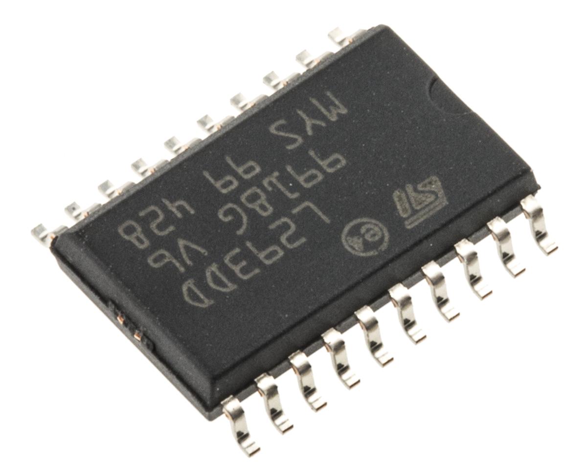 Produktfoto 1 von STMicroelectronics Motor Driver IC L293DD, 0.6A, SOIC, 20-Pin, DC Bürstenmotor, Zweifach-Vollbrücke