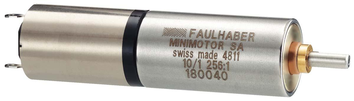 Produktfoto 1 von Faulhaber 1016 Bürsten-Getriebemotor bis 10 Ncm 256:1, 12 V dc / 0,36 W, Wellen-Ø 2.92mm, 10mm x 34.7mm