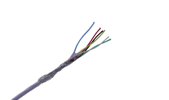 Produktfoto 1 von MICROWIRES Netzkabel, 6-adrig Typ Geschirmt Weiß x 0,05 mm2,  50m, 600 V, Perfluoroalkoxy (PFA)