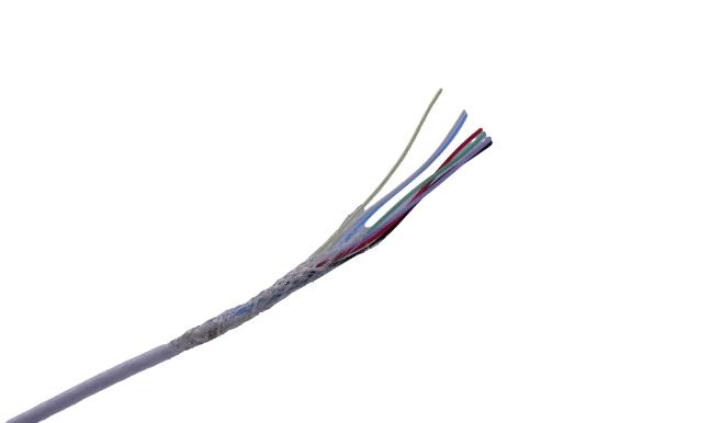 Produktfoto 1 von MICROWIRES Netzkabel, 7-adrig Typ Geschirmt Weiß x 0,13 mm2,  50m, 600 V, Perfluoroalkoxy (PFA)