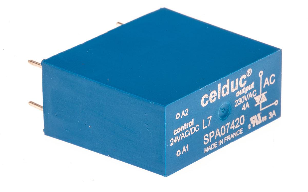 Produktfoto 1 von Celduc SP-ST-SL SP-ST-SL THT Halbleiterrelais mit Nulldurchgang 275 V ac / 4 A