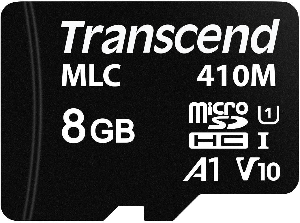 Produktfoto 1 von Transcend Micro SDHC Micro SD Karte 8 GB A1, U1, V10, MLC