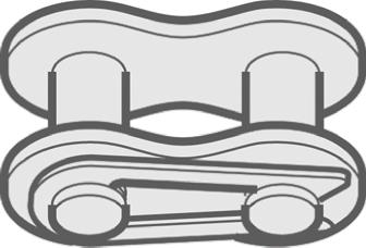 Renold Simplex Kettenschloß, Rollenketten-Verbindungsglied, Stahl, Typ 50-1