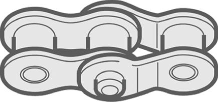 Produktfoto 1 von Renold Simplex Kettenschloß, Rollenketten-Verbindungsglied, Stahl, Typ 60-1