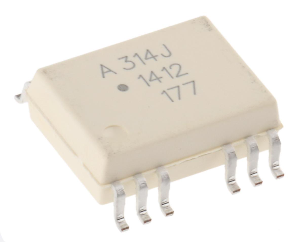 Produktfoto 1 von Broadcom SMD Dual Optokoppler DC-In / Transistor-Out, 16-Pin SOIC, Isolation 3,75 kV eff