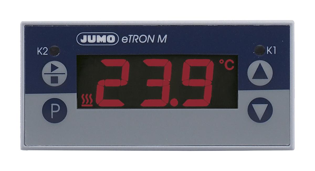 Jumo eTRON Thermostat Tafelmontage, 2 x 1 Wechslerkontakt 10 A 250 V / 2 offene Kontakte 5 A 250 V Ausgang/ 0 → 20 mA,