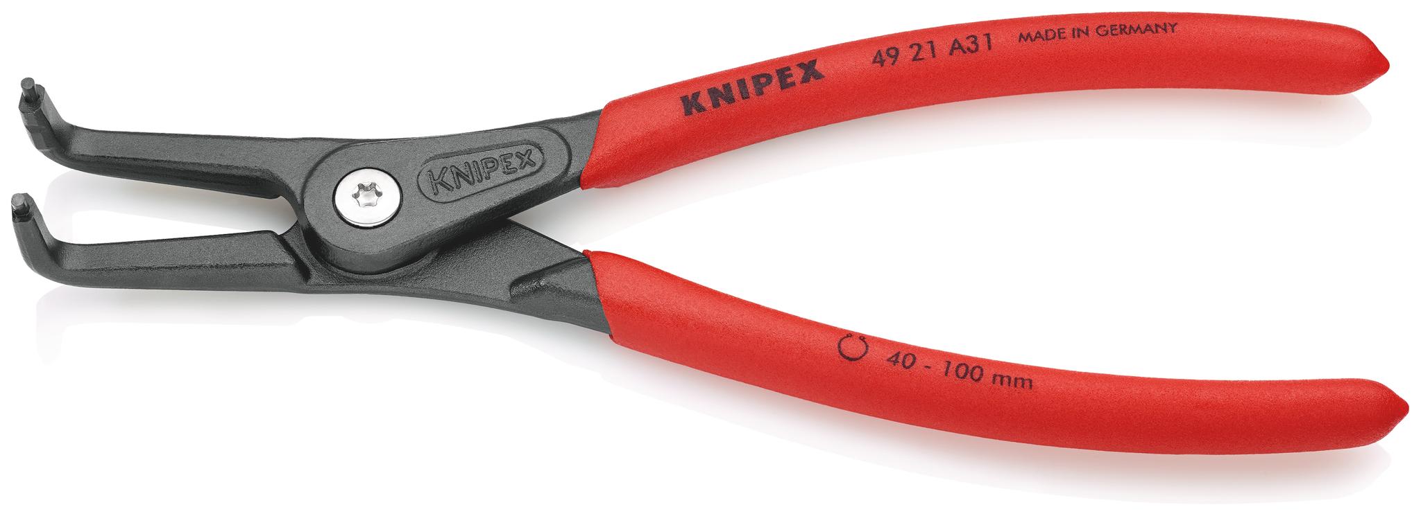 Knipex Sicherungsringzange, gebogen 210 mm 40 → 100 mm