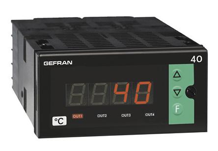 Gefran 40T96 Temperaturanzeige, 2 x Relais Ausgang/ Thermoelement, Typ K Eingang, 11 → 27 V ac/dc, 108 x 48mm