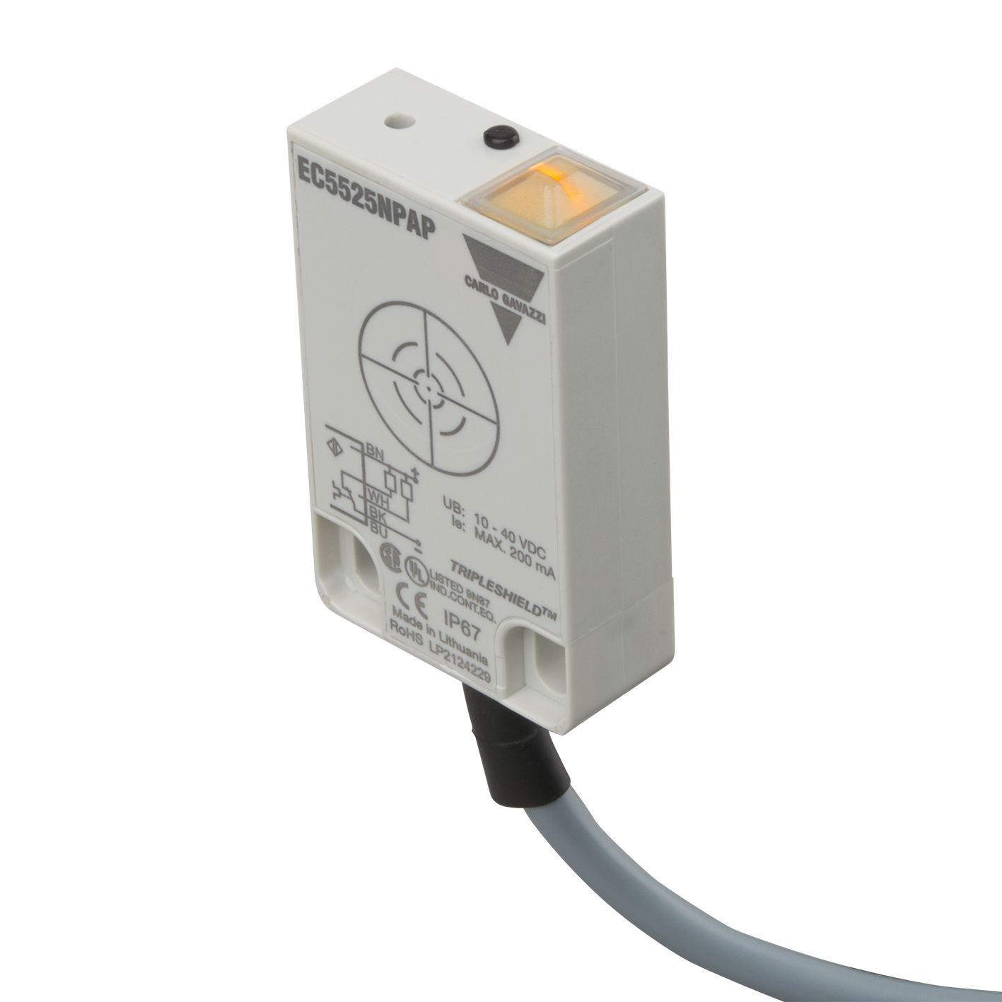 Produktfoto 1 von Carlo Gavazzi EC5525 Näherungssensor NPN 10 → 40 V dc, Kubisch 25 mm, IP67