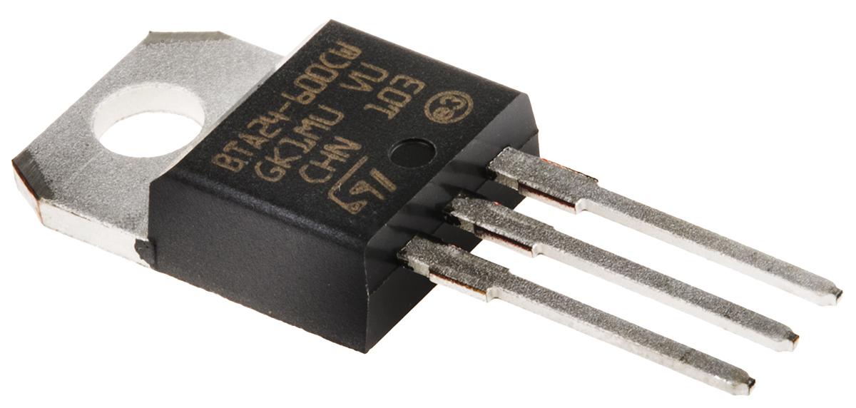 STMicroelectronics TRIAC 25A TO-220AB THT Gate Trigger 1.3V 35mA, 600V, 600V 3-Pin