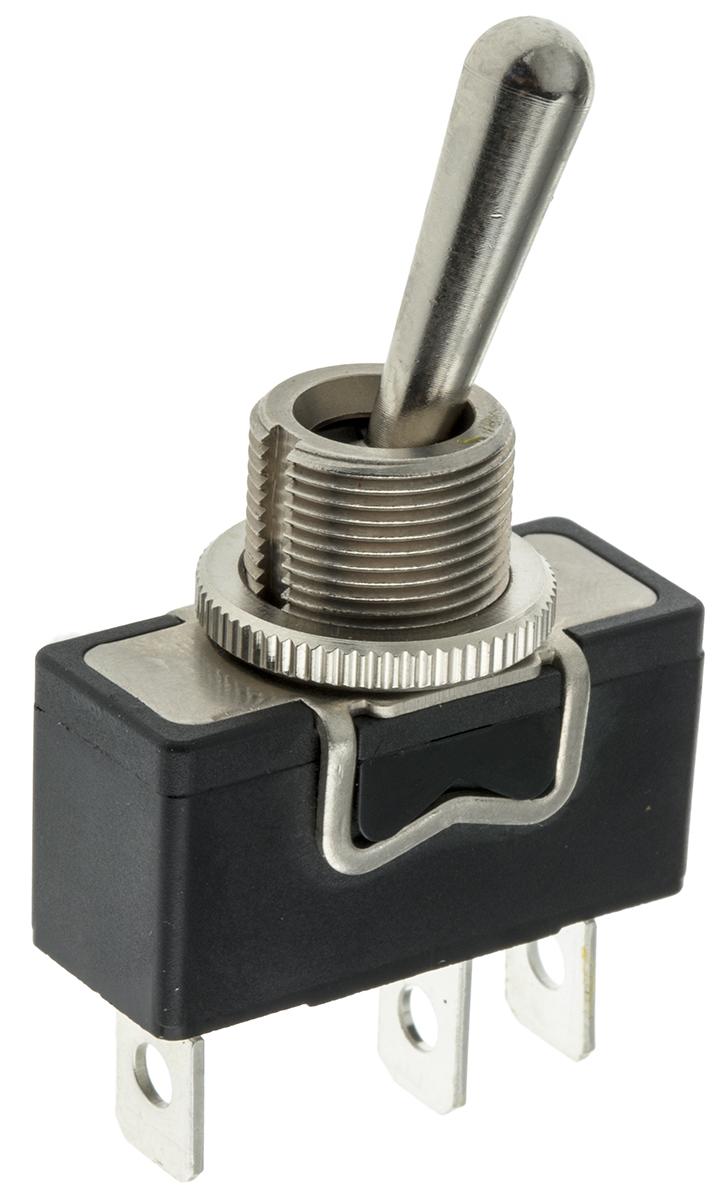 APEM Tafelmontage Kippschalter 1-polig Ein-Aus-Ein 15 A @ 250 V ac, Flachstecker