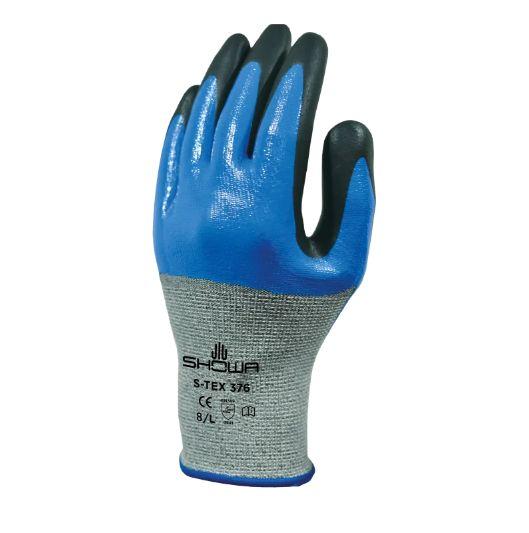 Showa S-TEX 376 Arbeitshandschuhe, Größe 10, XXL, Abrasion Resistant, Cut Resistant, Polyester, Edelstahl Schwarz,