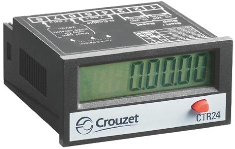 Produktfoto 1 von Crouzet CTR24 Zähler LCD 8-stellig, Stunden, 4 → 30 V dc, 0 → 99999,99 h, 0 → 9999999,9 s