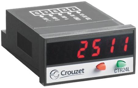 Produktfoto 1 von Crouzet CTR24L Zähler LED-Display 6-stellig, Stunden, 30 V, -19999 → 999999