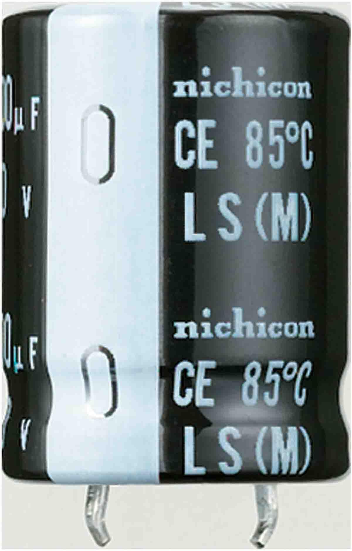 Produktfoto 1 von Nichicon LS Snap-In Aluminium-Elektrolyt Kondensator 15000μF ±20% / 16V dc, Ø 30mm x 25mm, +85°C