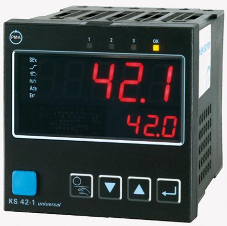 Produktfoto 1 von PMA KS42 PID Temperaturregler, 2 x Relais Ausgang, 90 → 250 Vac, 96 x 96mm