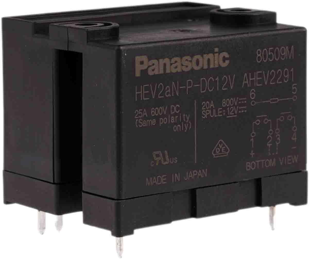 Produktfoto 1 von Panasonic  Monostabiles Relais, Printrelais DPST 20A 12V dc Spule / 1.92W