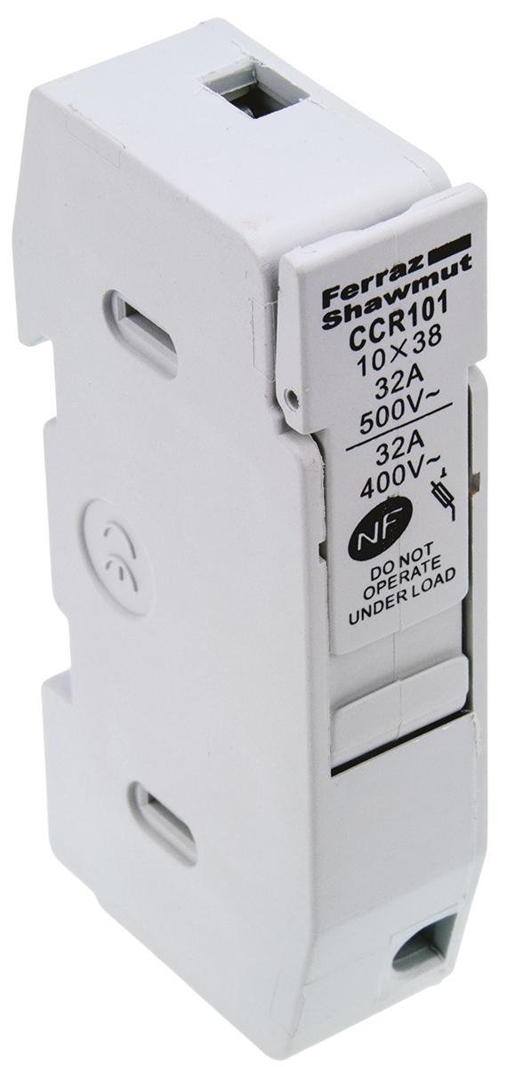 Mersen Sicherungshalter für Hutschienenmontage für 10 x 38mm Sicherungen 32A 500V ac 1P-polig