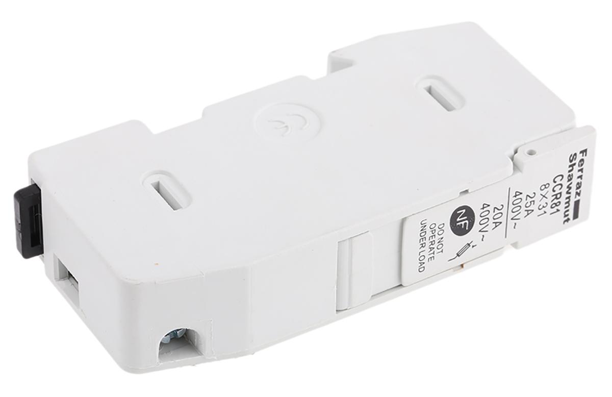 Mersen Sicherungshalter für Hutschienenmontage für 8 x 31mm Sicherungen 25A 400V ac 1P-polig