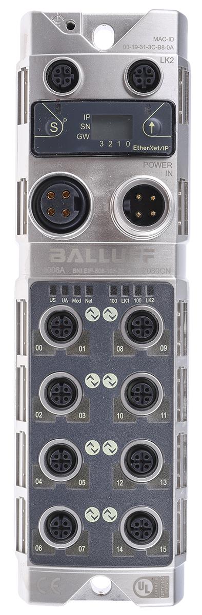 Produktfoto 1 von BALLUFF BNI Sensor-Box 18 → 30.2V dc 8 Anschlüsse M12 Gerade