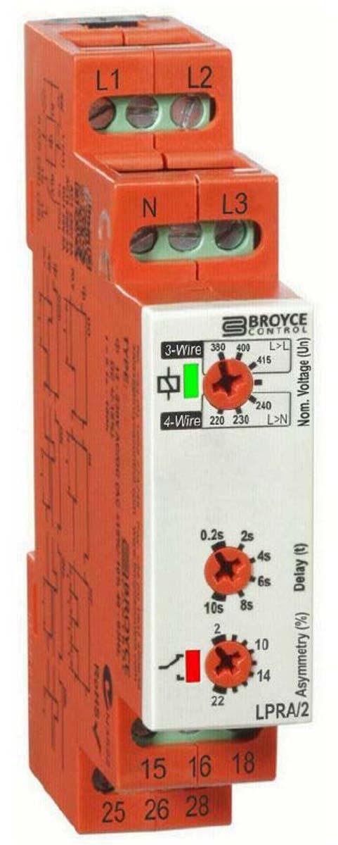 Produktfoto 1 von Broyce Control L Überwachungsrelais, für Phase, Spannung 243 → 540 V 3-phasig, 2-poliger Wechsler Unterspannung