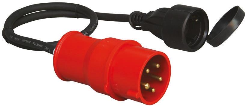 Produktfoto 1 von Kopp Industrieller Stromversorgungssteckverbinder-Adapter Schwarz, 400 V / 16A IP44