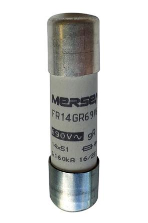 Produktfoto 1 von Mersen Protistor Feinsicherung FF / 10A 14 x 51mm 500 V dc, 690 V ac, 700V ac gR