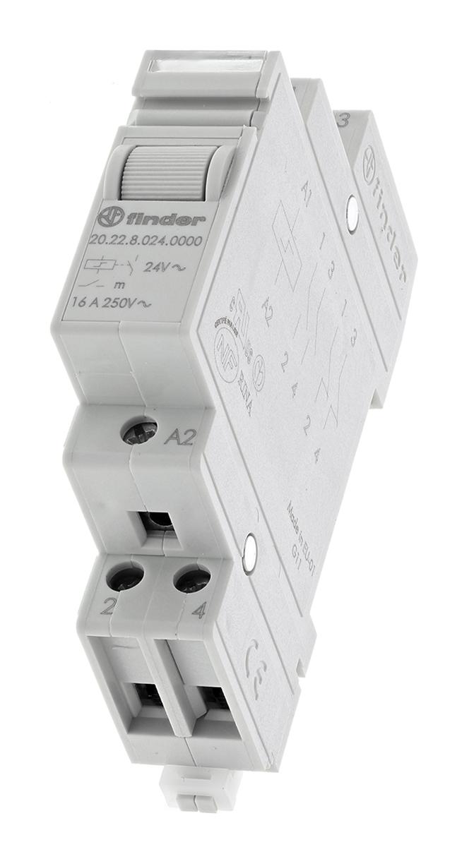 Produktfoto 1 von Finder  Bistabiles Relais, für DIN-Schienen DPST 16A 24V ac Spule / 6.5W