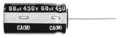 Produktfoto 1 von Nichicon CA, THT Aluminium-Elektrolyt Kondensator 220μF ±20% / 200V dc, Ø 18mm x 31.5mm, bis 105°C