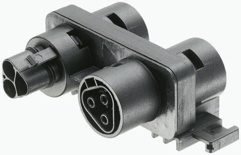 Wieland Stecker/Buchse RST20i3 Leuchtensteckverbinder, Verteilerblock, Kontakte: 3, Tafelmontage, 20A, Schwarz