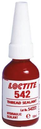 Produktfoto 1 von Loctite 542 Gewindedichtmittel anaerob Flüssig bronzefarben, Flasche 10 ml, -55°C → +150°C