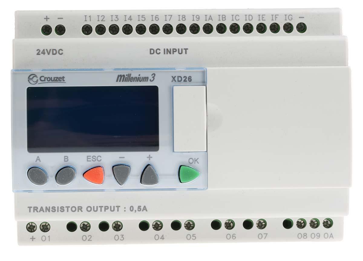 Crouzet Millenium 3 Logikmodul, 16 Eing. Halbleiter Ausg.Typ Digital Eing.Typ 24 V dc