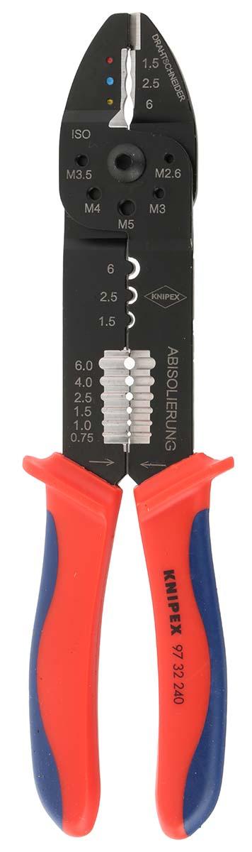 Produktfoto 1 von Knipex 97 32 240 Crimpzange Schneidkraft → 0,5 bis 6,0 mm2 240 mm