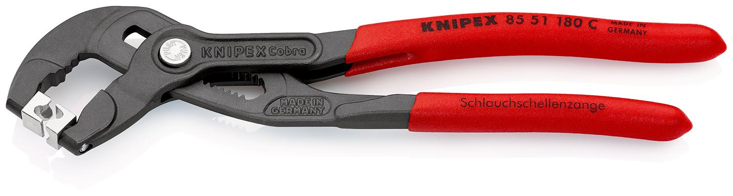 Knipex Schlauchschellenzange, gebogen 180 mm