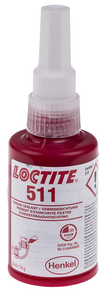 Produktfoto 1 von Loctite 511 Schraubensicherung anaerob Paste Weiß, Flasche 50 ml, -55°C → +150°C