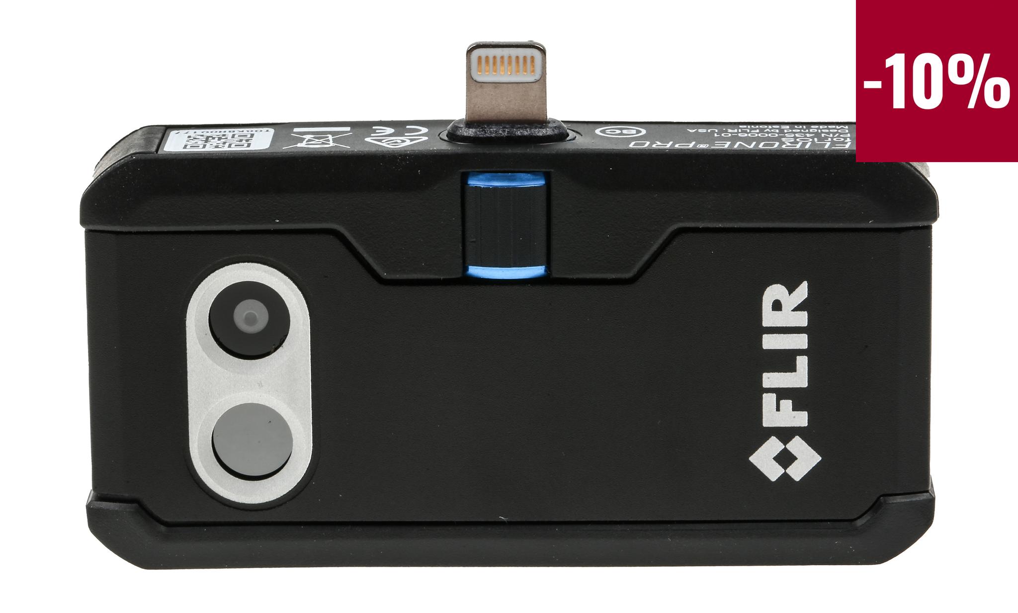 FLIR ONE Pro iOS for Smartphones Wärmebildkamera Auto-Fokus 160 x 120Pixel, -20→ +400 °C / 70mK