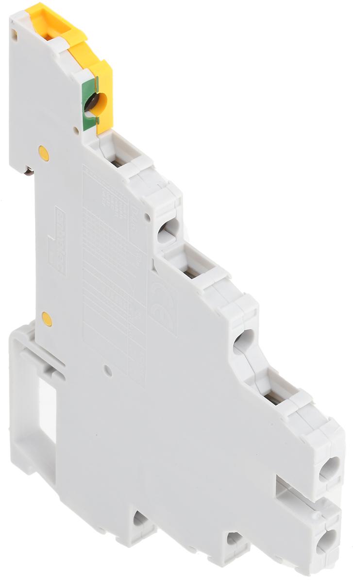 Produktfoto 1 von Entrelec SNA Schutzleiterklemme Dreifach Grau, 4mm², 500 V ac / 32A, Schraubanschluss