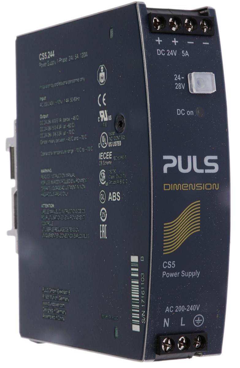 PULS C Switch-Mode DIN-Schienen Netzteil 120W, 230V ac, 24V dc / 5A