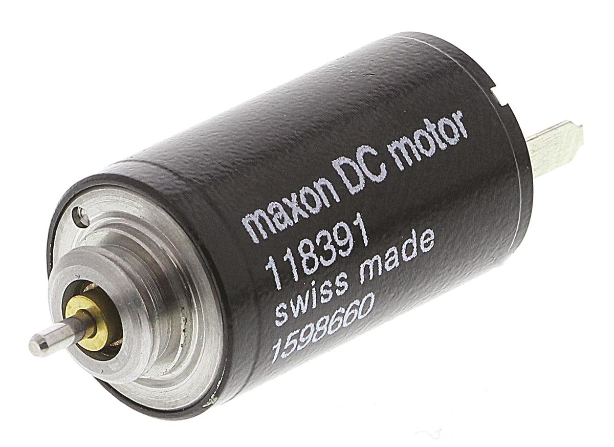 Produktfoto 1 von Maxon Bürstenmotor bis 0,746 mNm, 12 V dc / 0,75 W, Wellen-Ø 1mm x 17mm