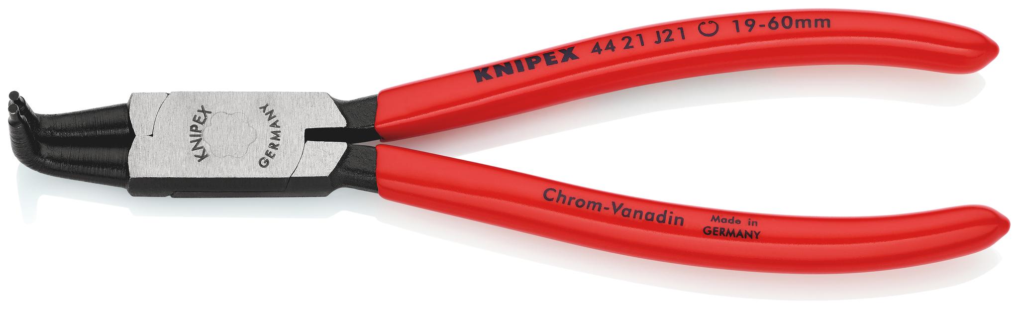 Knipex Sicherungsringzange, gebogen 170 mm 19 → 60 mm